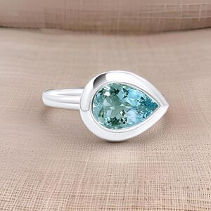 Natural Solitaire Aquamarine Ring 6.5 14k WGold 1.60 TCW Certified $3,950 310624
